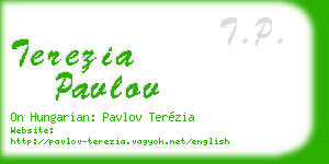 terezia pavlov business card
