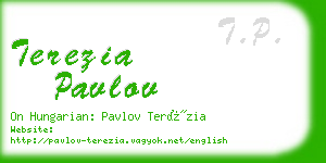 terezia pavlov business card